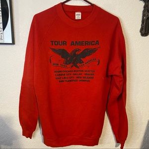 Vintage 80s Tour America crewneck sweater